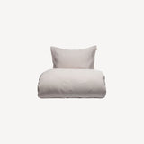 Syli bed linen set in cotton I CHALK