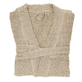 Li Linen Waffle Bathrobe / SAND BEIGE